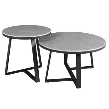 Ambrogio Table basse Gris 21xcm