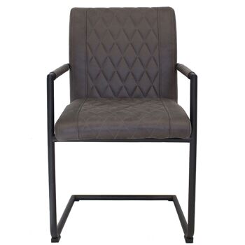 Ceggia Chaise de salle à manger Tissu Anthracite 2