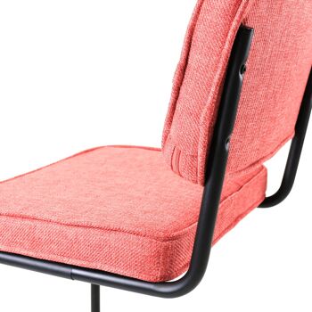 Chaise de salle à manger Nerito tissu rouge 5