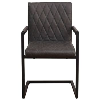 Aprica Chaise de salle à manger Similicuir Anthracite 2