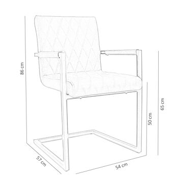 Aprica Chaise de salle à manger Similicuir Anthracite 6