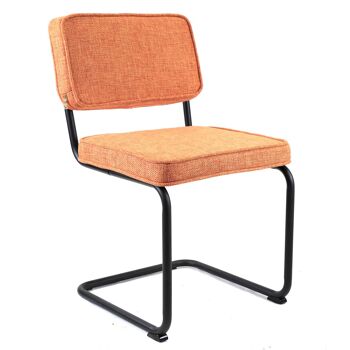 Barasso Chaise de salle à manger Tissu Orange 1