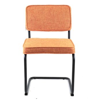 Barasso Chaise de salle à manger Tissu Orange 2