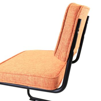 Barasso Chaise de salle à manger Tissu Orange 5