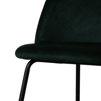 Gradara Chaise de salle à manger Velours Vert 3