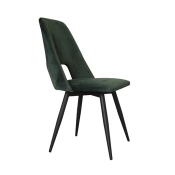 Poirino Chaise de salle à manger Velours Vert foncé 7xcm 2