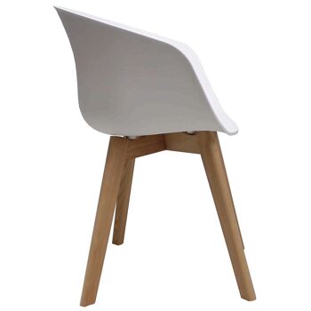 Maddalusa Chaise de Salle à Manger Plastique Blanc 3