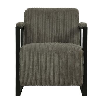 Guadovito Fauteuil Rib Tissu Gris Clair 4