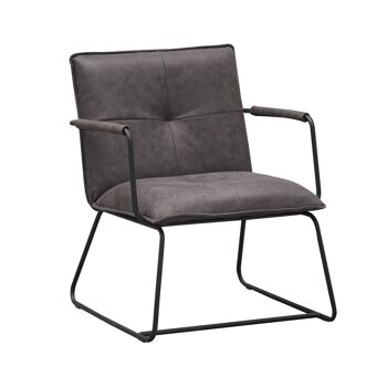 Venticano Fauteuil Eco-cuir Anthracite 9xcm