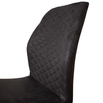 Veglie Chaise de salle à manger Tissu Anthracite 4