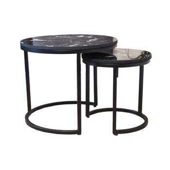 Scandicci Table basse Noir 11.9x46cm
