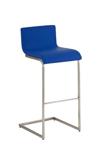 Alanno Tabouret de Bar Faux Cuir Bleu 7x50cm 1