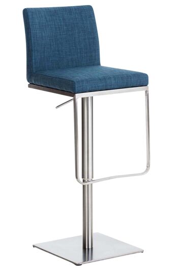 Tabouret de Bar Spineda Tissu Bleu 18x44cm 9