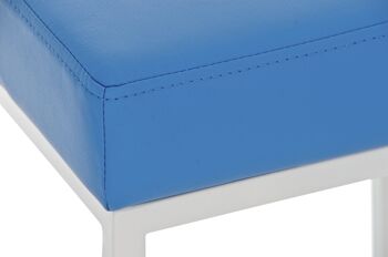 Tabouret de Bar Roncegno Faux Cuir Bleu 6x37cm 4