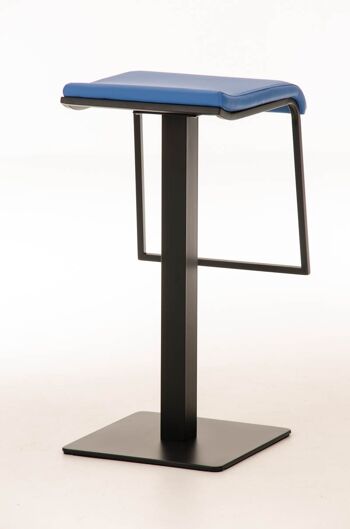 giolitti Tabouret de Bar Cuir Artificiel Bleu 16x42cm 3