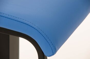 giolitti Tabouret de Bar Cuir Artificiel Bleu 16x42cm 5