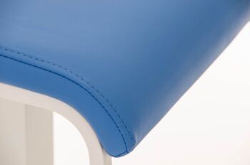 Sezzadio Tabouret de Bar Cuir Artificiel Bleu 16x42cm 5