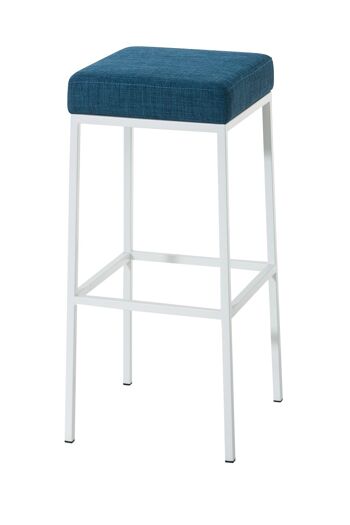 Zagarino Tabouret de Bar Tissu Bleu 6x37cm 1