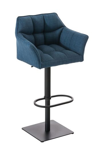 Tabouret Atripalda Tissu Bleu 21x45cm 1