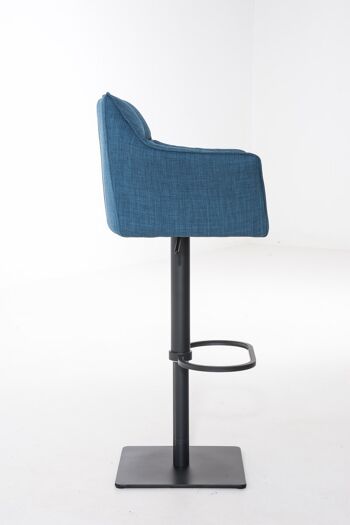 Tabouret Atripalda Tissu Bleu 21x45cm 2