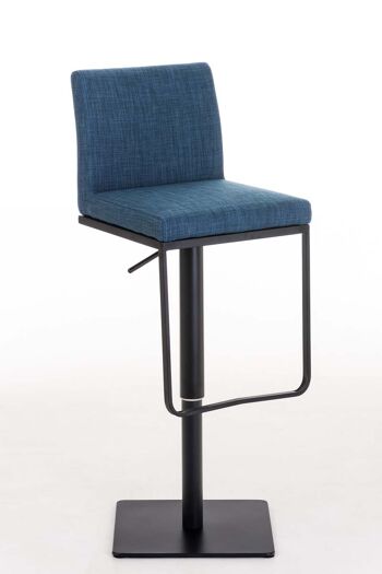 Cogorno Tabouret de Bar Tissu Bleu 18x44cm 4