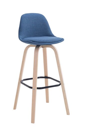 Tabouret Preturo Tissu Bleu 4x44cm 1