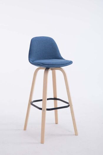 Tabouret Preturo Tissu Bleu 4x44cm 2