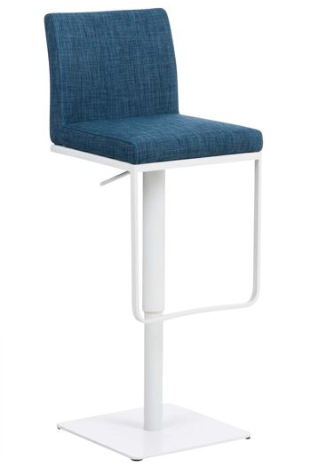 Tabouret Piagge Tissu Bleu 18x44cm 1