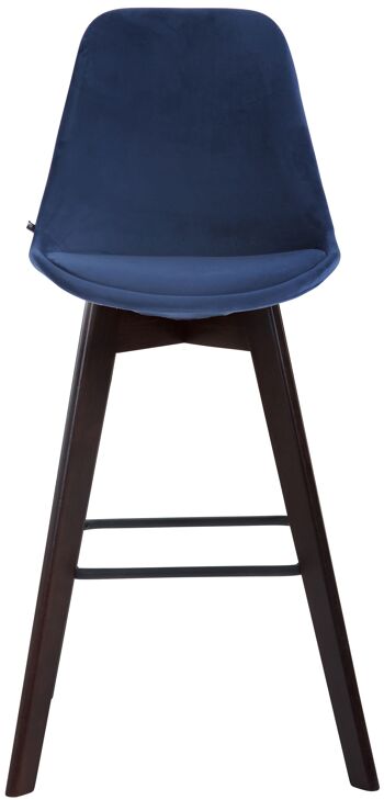 Natalina Tabouret de Bar Velours Bleu 7x56cm 2