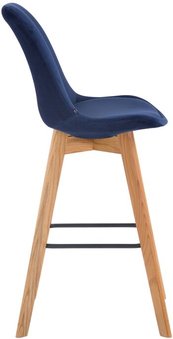 Tabouret Moltrasio Velours Bleu 7x56cm 2