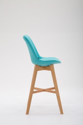 Tabouret de Bar Taurisano Cuir Artificiel Bleu 6x56cm 3