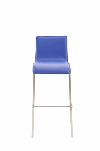 Tabouret Piuro Cuir Artificiel Bleu 7x45cm 2