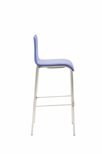 Tabouret Piuro Cuir Artificiel Bleu 7x45cm 3