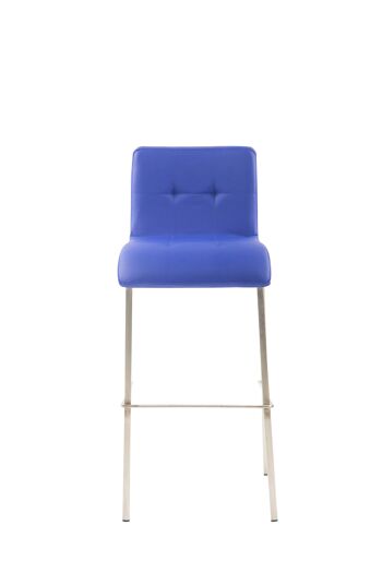 Gorga Tabouret de Bar Simili Cuir Bleu 7x45cm 2