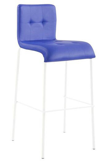 Tabouret Entracque Similicuir Bleu 7x45cm 1