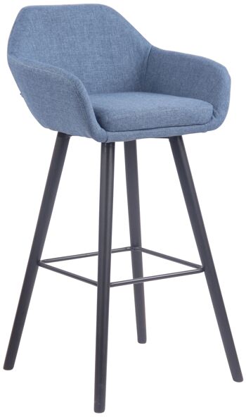 Tabouret Stella Tissu Bleu 8x52cm 1