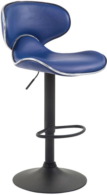 Tabouret de Bar Sagana Cuir Artificiel Bleu 8x49cm 1