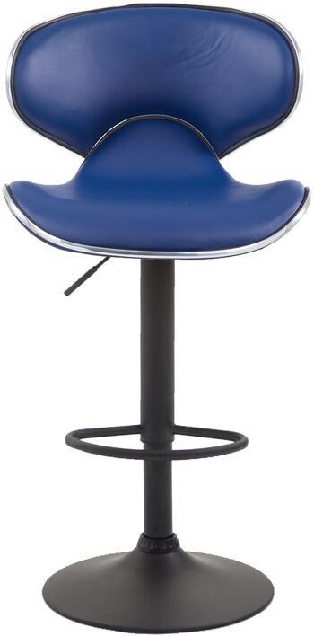 Tabouret de Bar Sagana Cuir Artificiel Bleu 8x49cm 2