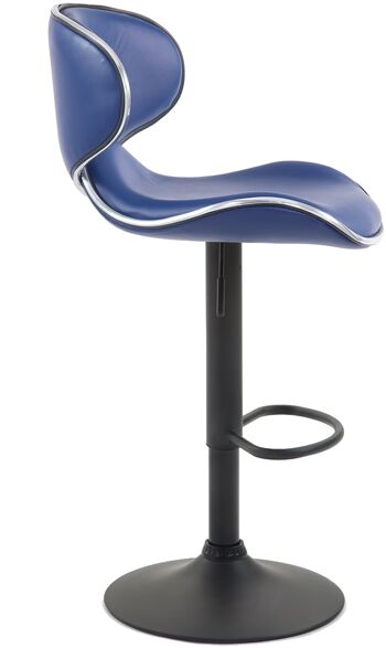 Tabouret de Bar Sagana Cuir Artificiel Bleu 8x49cm 3