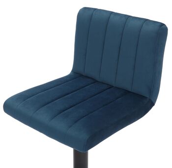 Tabouret Pazzano Velours Bleu 7x50cm 4