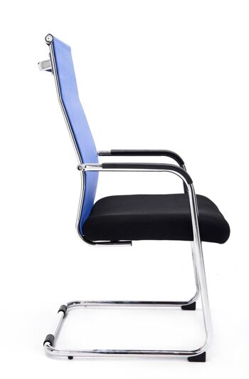 Viareggio Chaise Visiteur Cuir Artificiel Bleu 9x62cm 2