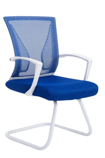 Corzano Chaise visiteur Tissu Bleu 10x56.5cm 1