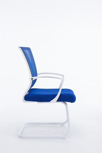 Corzano Chaise visiteur Tissu Bleu 10x56.5cm 2