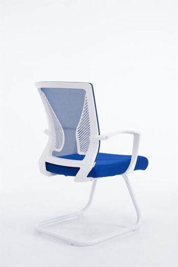 Corzano Chaise visiteur Tissu Bleu 10x56.5cm 3