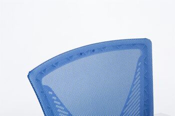 Corzano Chaise visiteur Tissu Bleu 10x56.5cm 4