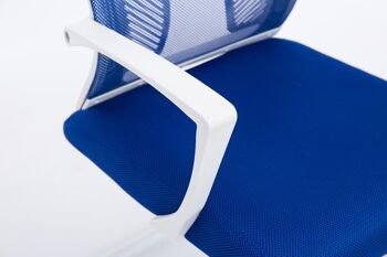 Corzano Chaise visiteur Tissu Bleu 10x56.5cm 5