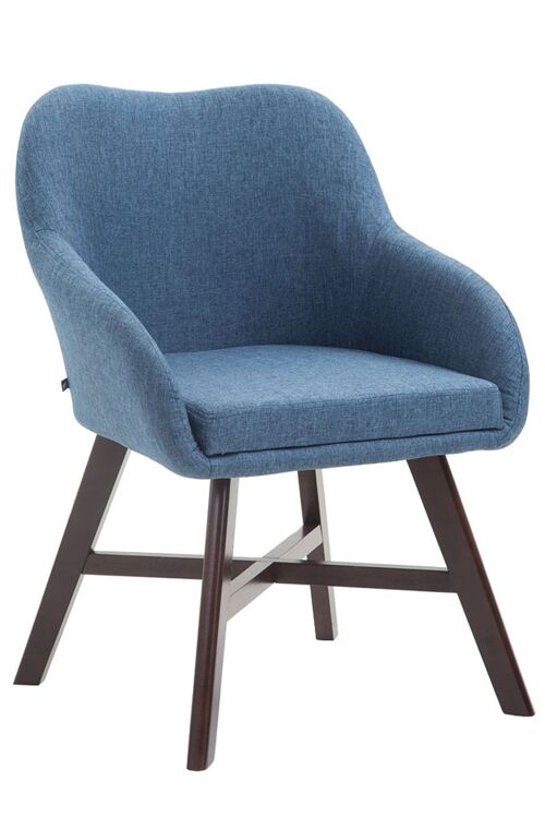 Cinisi Bezoekersstoel Stof Blauw 10x55cm