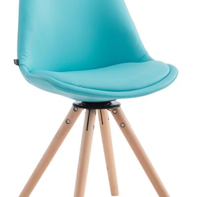 Annali Bezoekersstoel Kunstleer Blauw 6x56cm