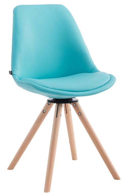 Gerano Bezoekersstoel Kunstleer Blauw 6x56cm