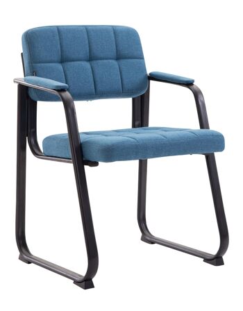 Aliminusa Chaise visiteur Tissu Bleu 10x58cm 1